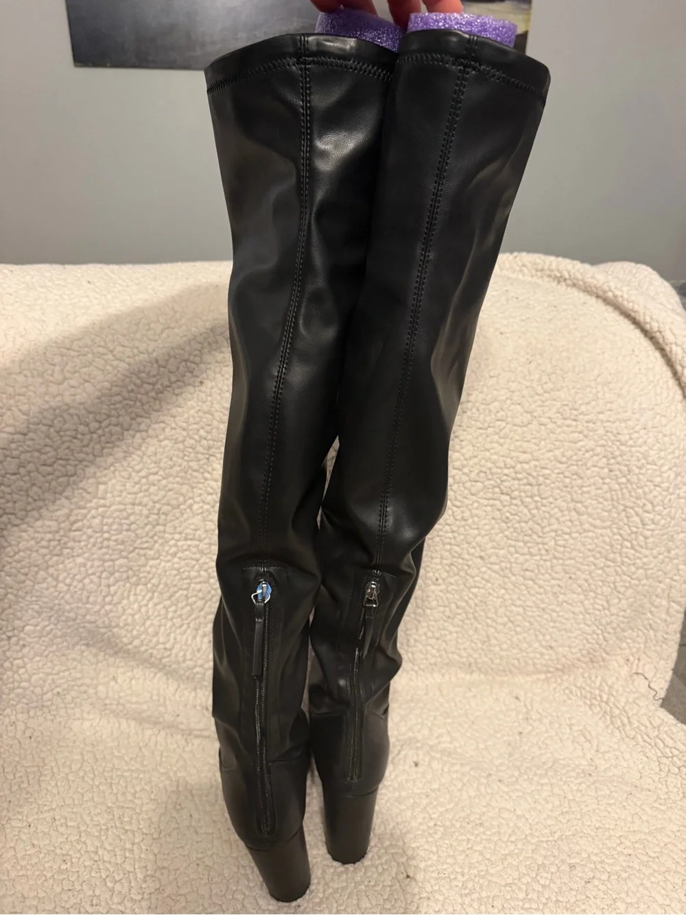 Madden Girl Black Over-the-Knee Pointed-Toe Boots